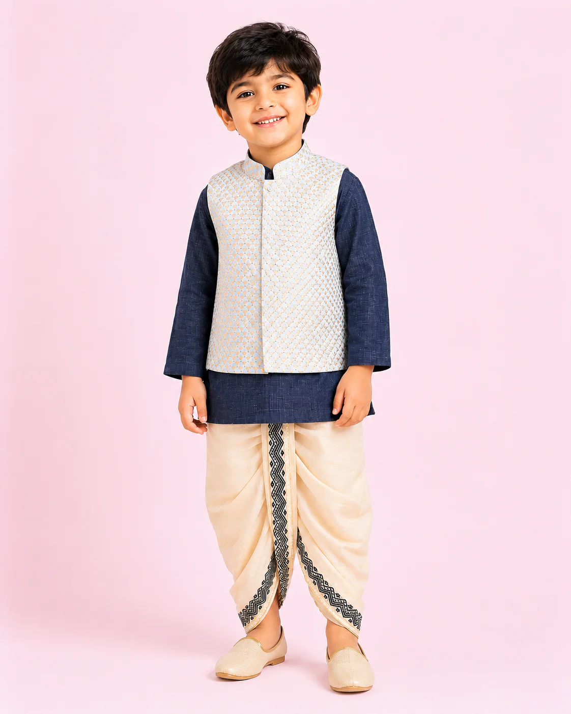 Grey Blue Sherwani set